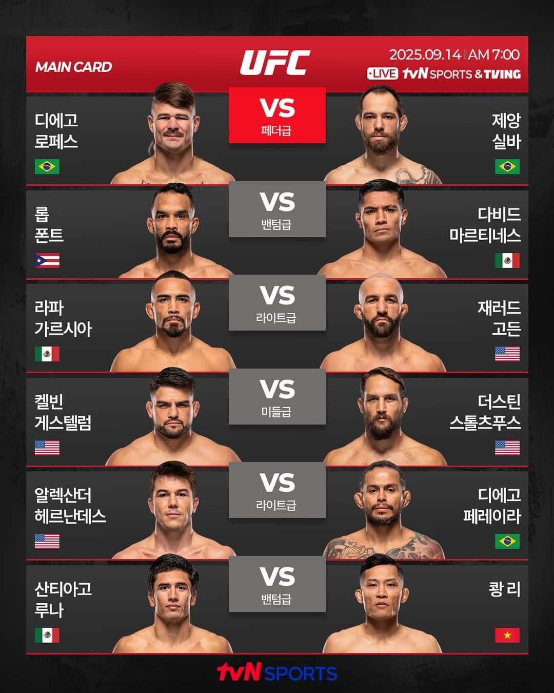 UFC Fight Night - 디에고 로페스 vs 제앙 실바