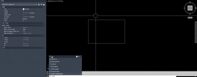 Auto Cad에서 dim 명령어 사용 예시 모습 .gif