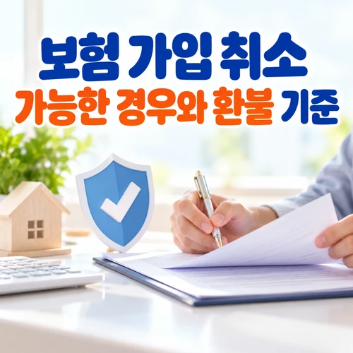 보험 가입 취소 가능한 경우와 환불 기준
