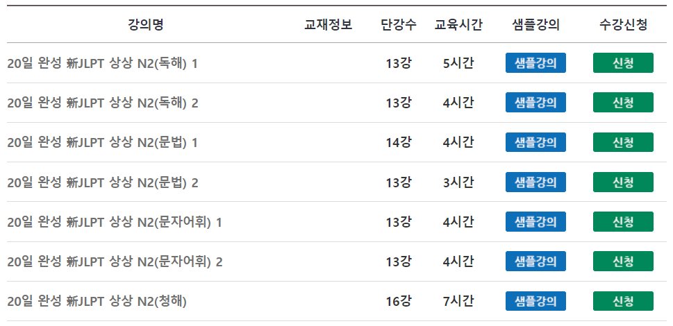 세종e배움터 JLPT N2