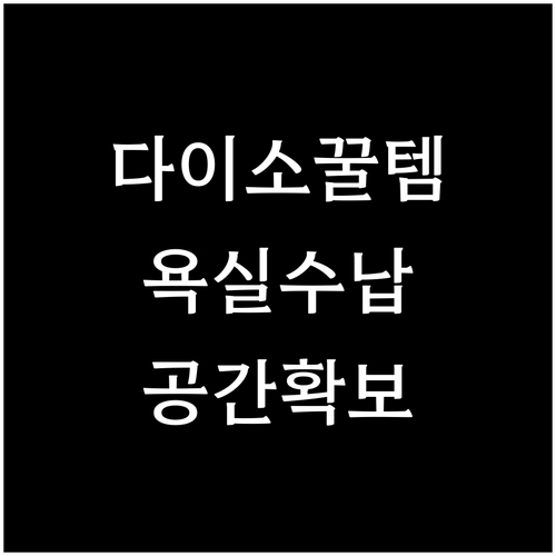 다이소 욕실용품 활용법: 좁은 욕실 