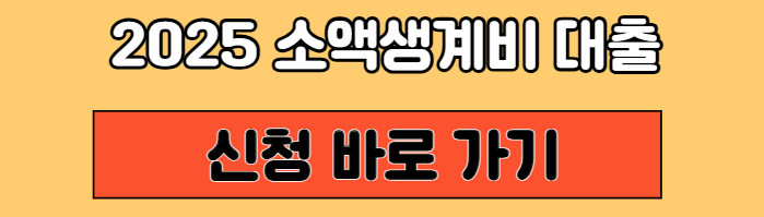 2025 소액생계비대출