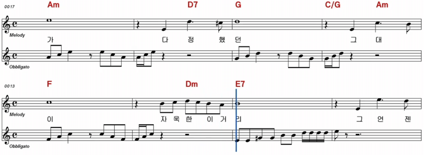 정훈희 안개 악보