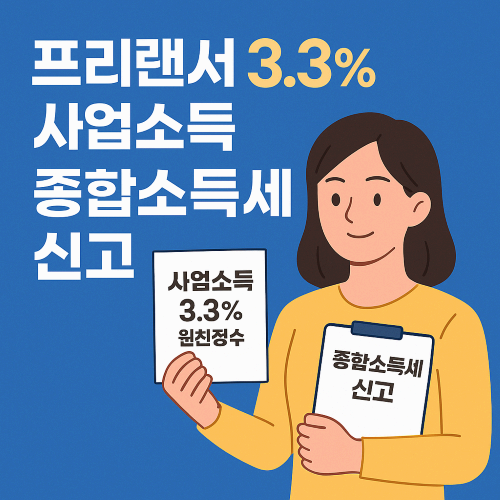 프리랜서 3.3% 원천징수자라면 꼭 알아야 할 종합소득세 신고 방법