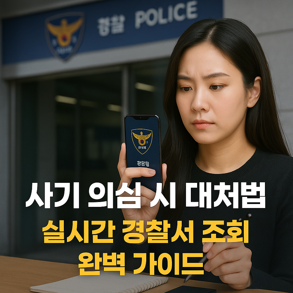 사기 의심 시 대처법과 실시간 경찰서 조회 완벽 가이드