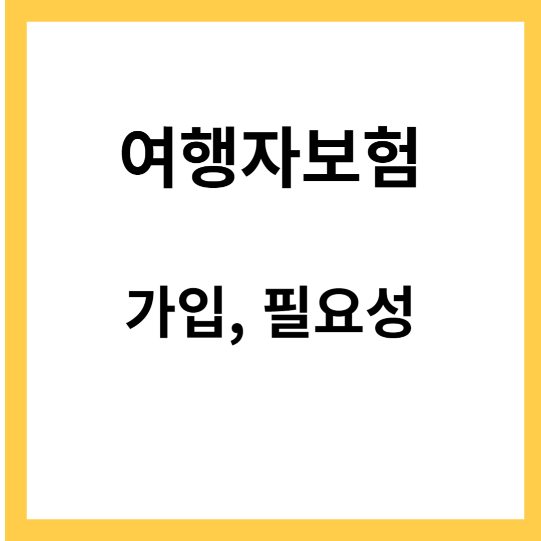 2024 여행자보험 추천-여행자보험이란, 가입의 이유