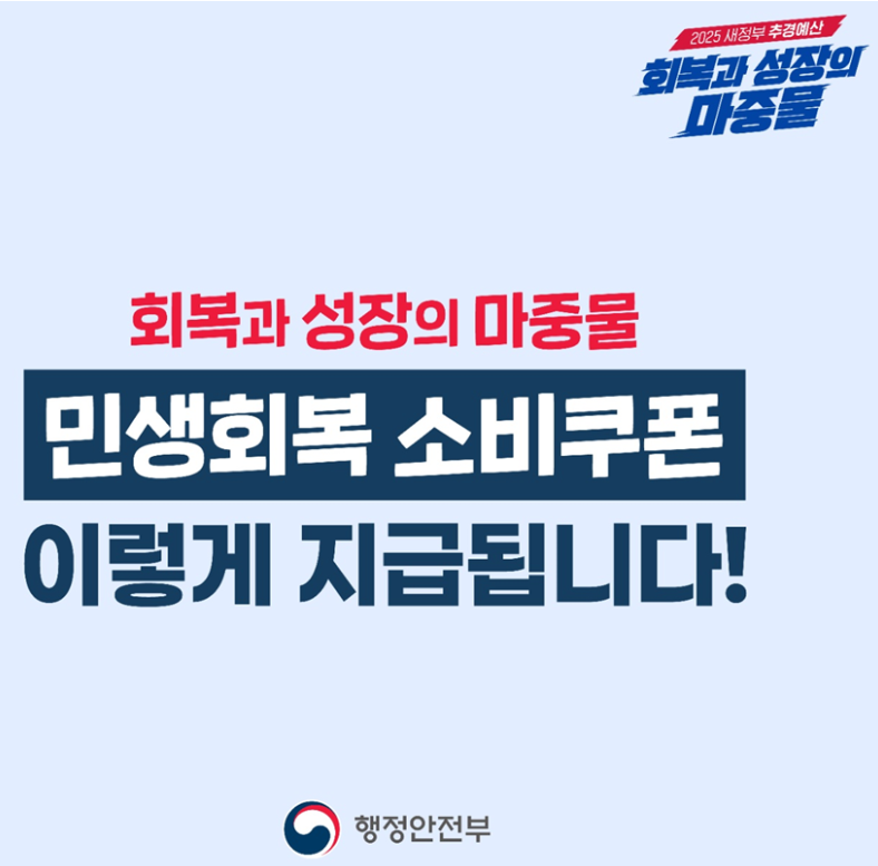 민생회복 소비쿠폰 신청 방법