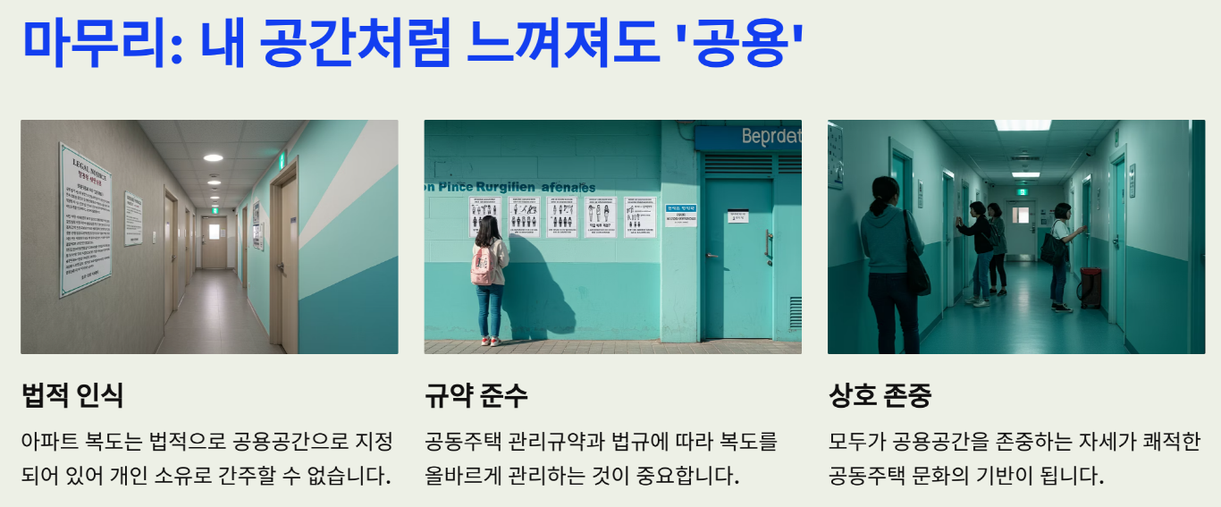 내 공간처럼 느껴져도 ‘공용’입니다