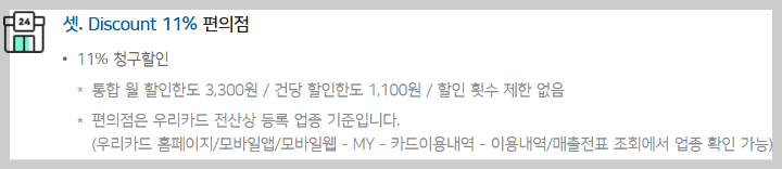 편의점 할인 내용