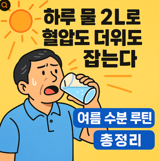 하루 물 2L로 혈압도 더위도 잡는다 – 여름 수분 루틴 총정리