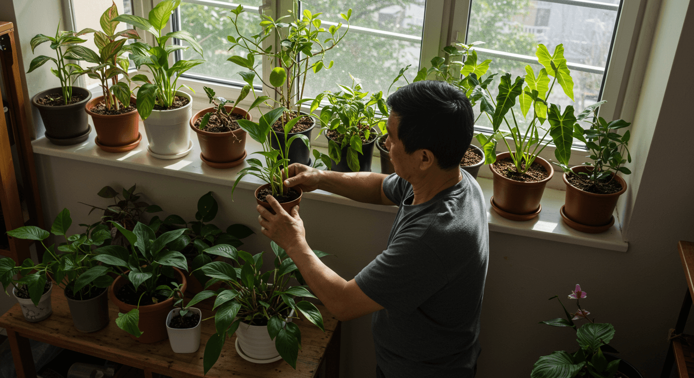 식물의 위치별 빛 맞추기