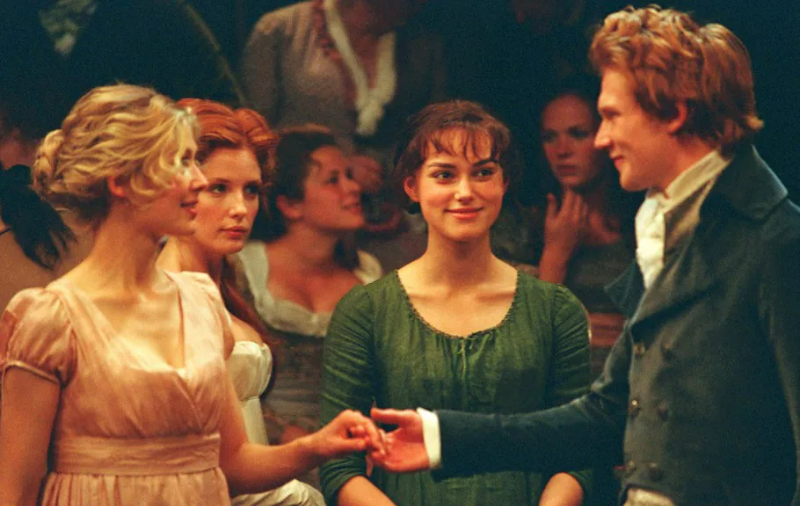 제인에게 춤을 청하는 빙리