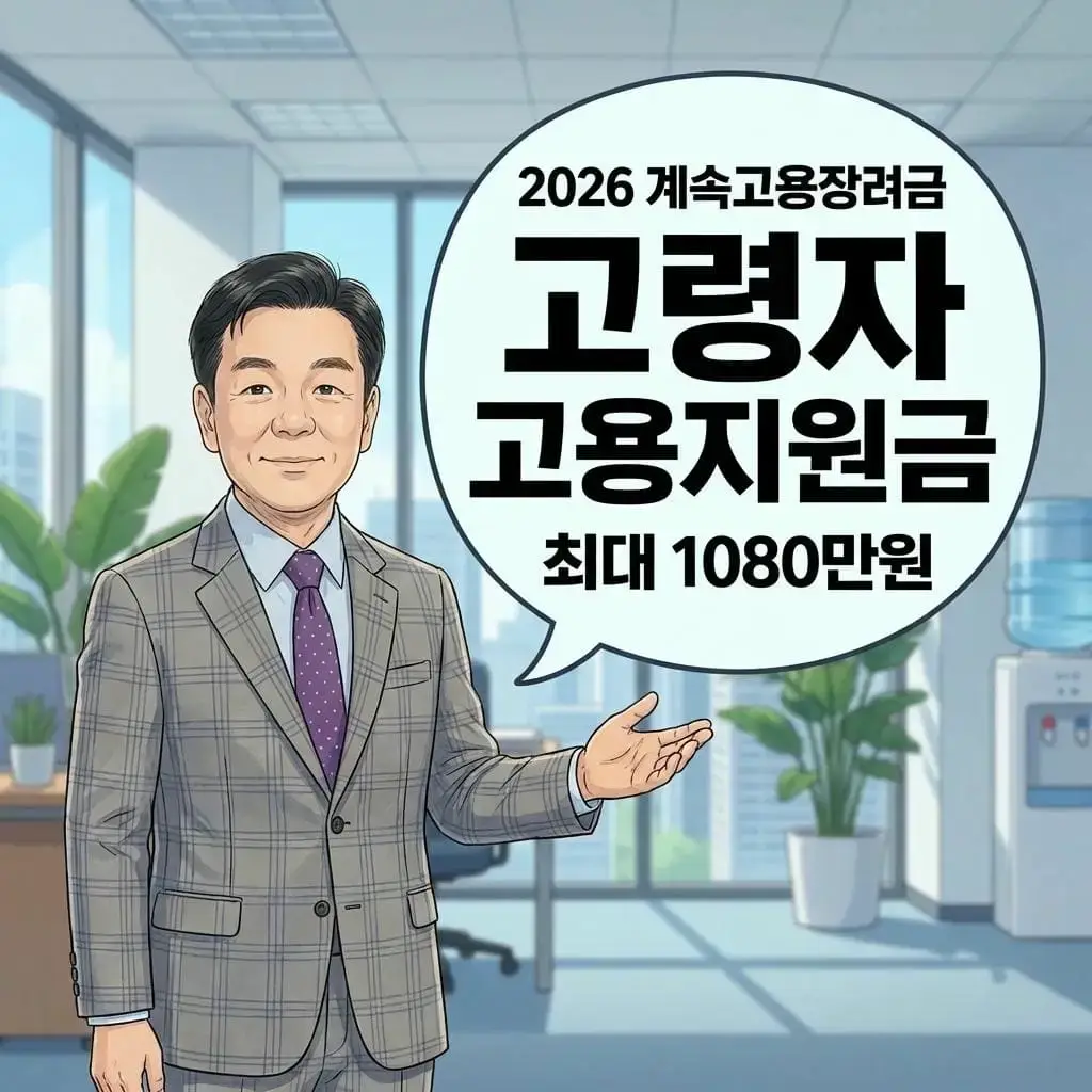 2026년 고령자 고용지원금 및 계속고용장려금 조건 안내 아바타 이미지