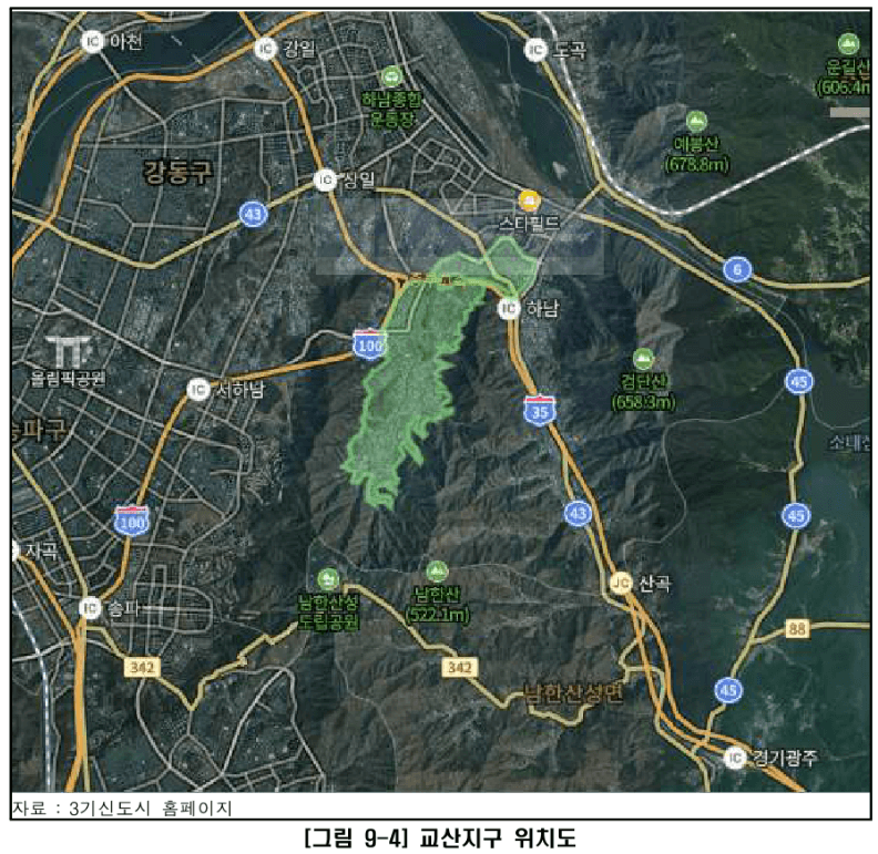 하남교산지구 위치도