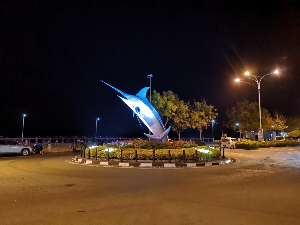 코타키나발루 청새치 동상