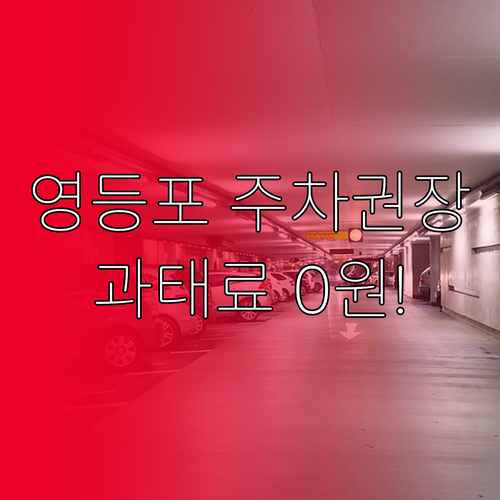 영등포구청 주정차 단속 문자 알림 서..