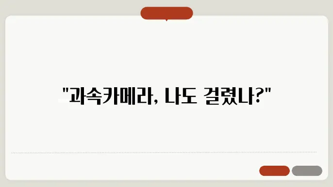 과속카메라 단속 조회 및 벌점·과태료 납부 방법