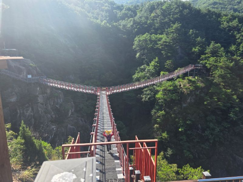 거창 우두산 Y자형 출렁다리 전경
