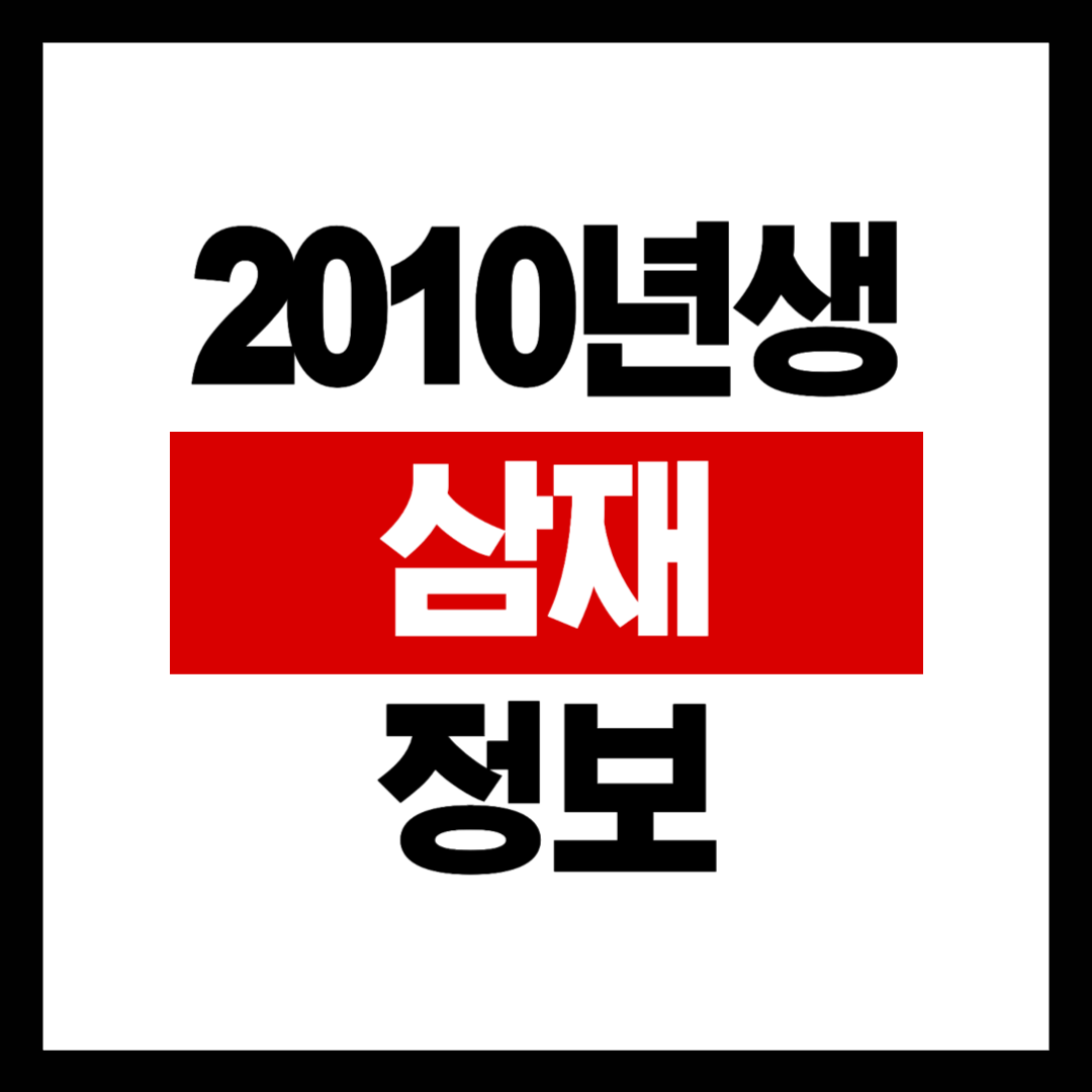 2010년생 삼재 정보