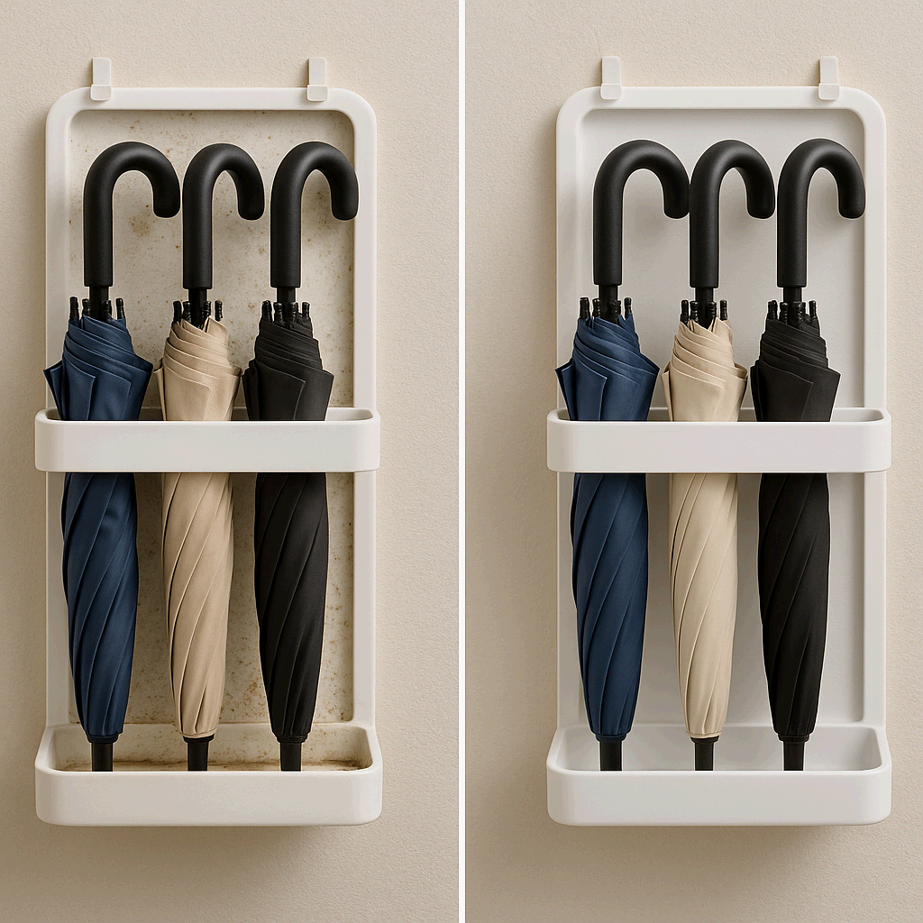 현관 벽걸이형 우산꽂이 청결 유지와 곰팡이 방지법