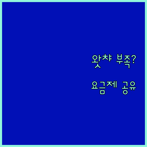 왓챠 콘텐츠 부족? 요금제 공유로 가..