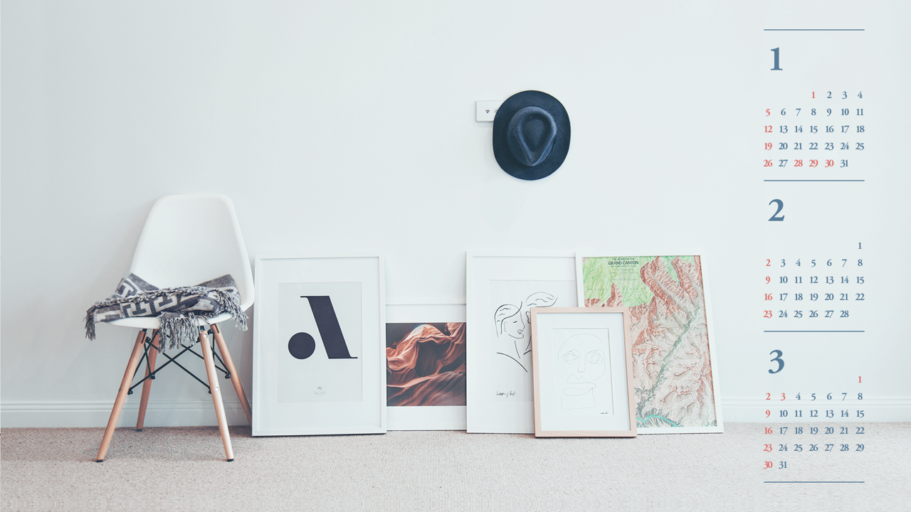 01 그림 액자 B - 2025년2월 노트북배경화면