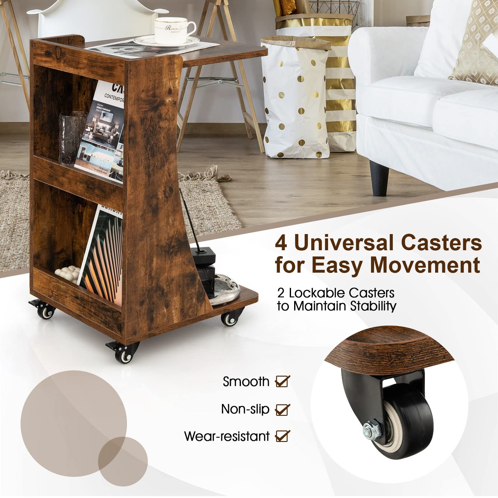 사이드테이블 고르는법 바퀴 이동식 비교