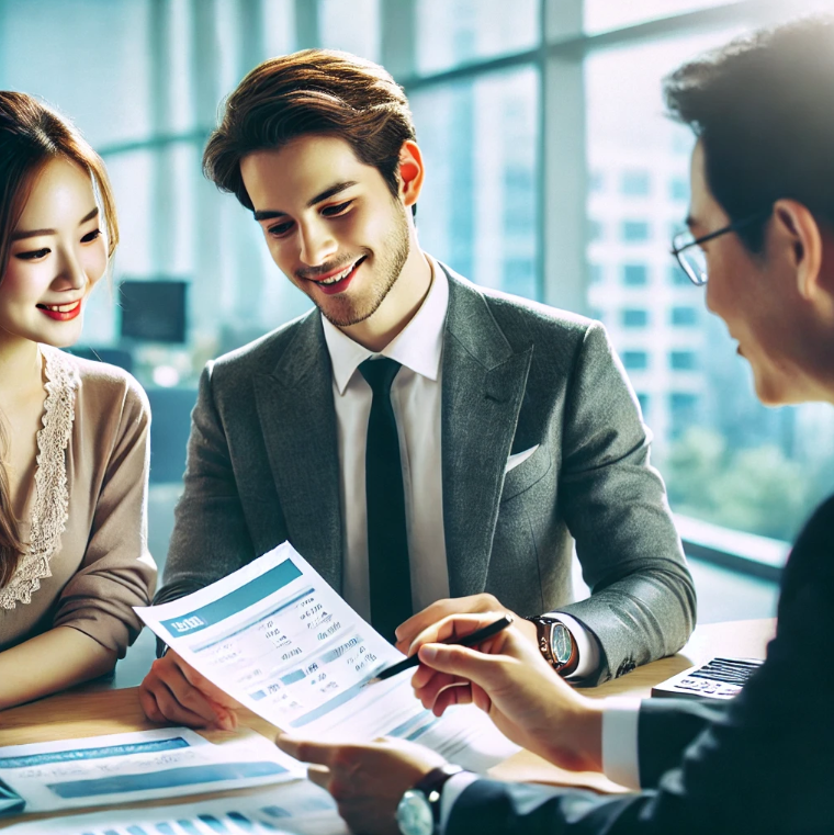 중소기업 청년을 위한 대출 상담하는 모습