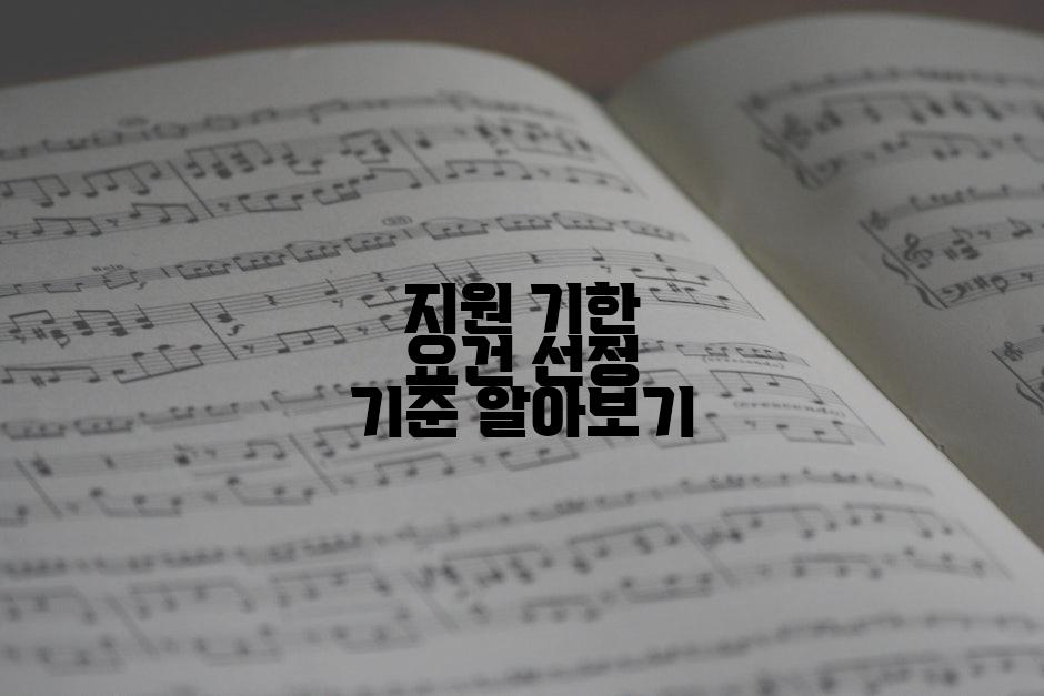 지원 기한 요건 선정 기준 알아보기