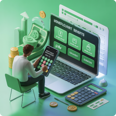 실업급여 모의계산 이미지