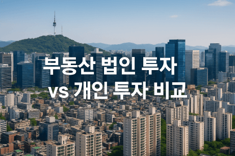 부동산 법인 투자 vs 개인 투자, 무엇이 유리할까?