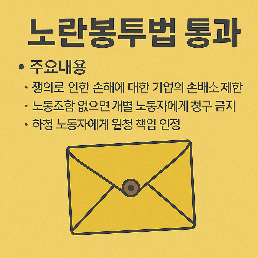 노랑봉투법 통과 주요내용