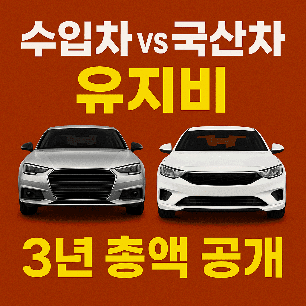 수입차 vs 국산차 유지비 3년 총액 공개