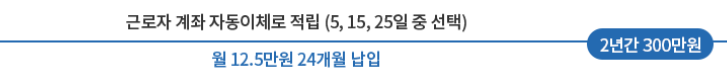 청년내일채움공제 근로자 적립금 (출처: 고용노동부)