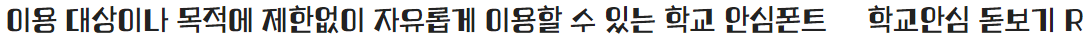 학교안심 돋보기체 특징