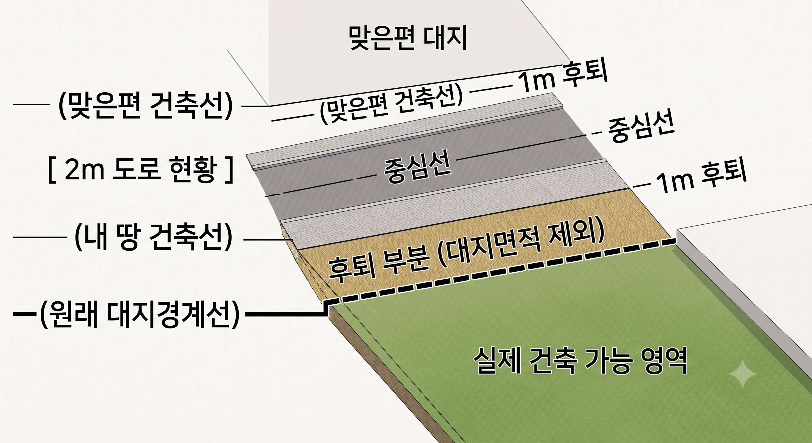 폭이 부족한 도로부지
