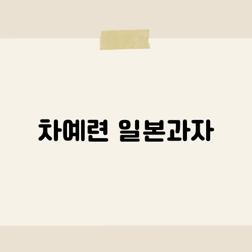 차예련 일본과자, 일본의 전통과 현대가 만나는 맛의 혁신!