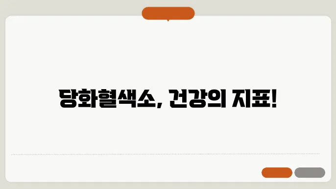 당화혈색소 검사방법 측정기