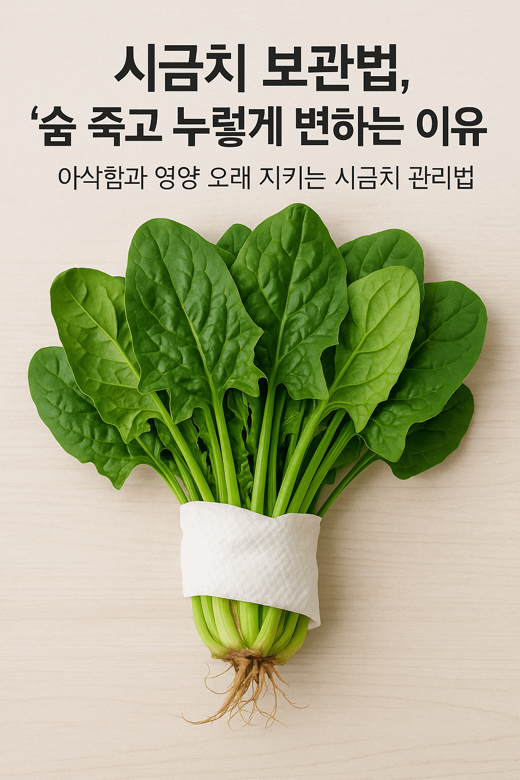 시금치 보관법, “숨 죽고 누렇게 변하는 이유”