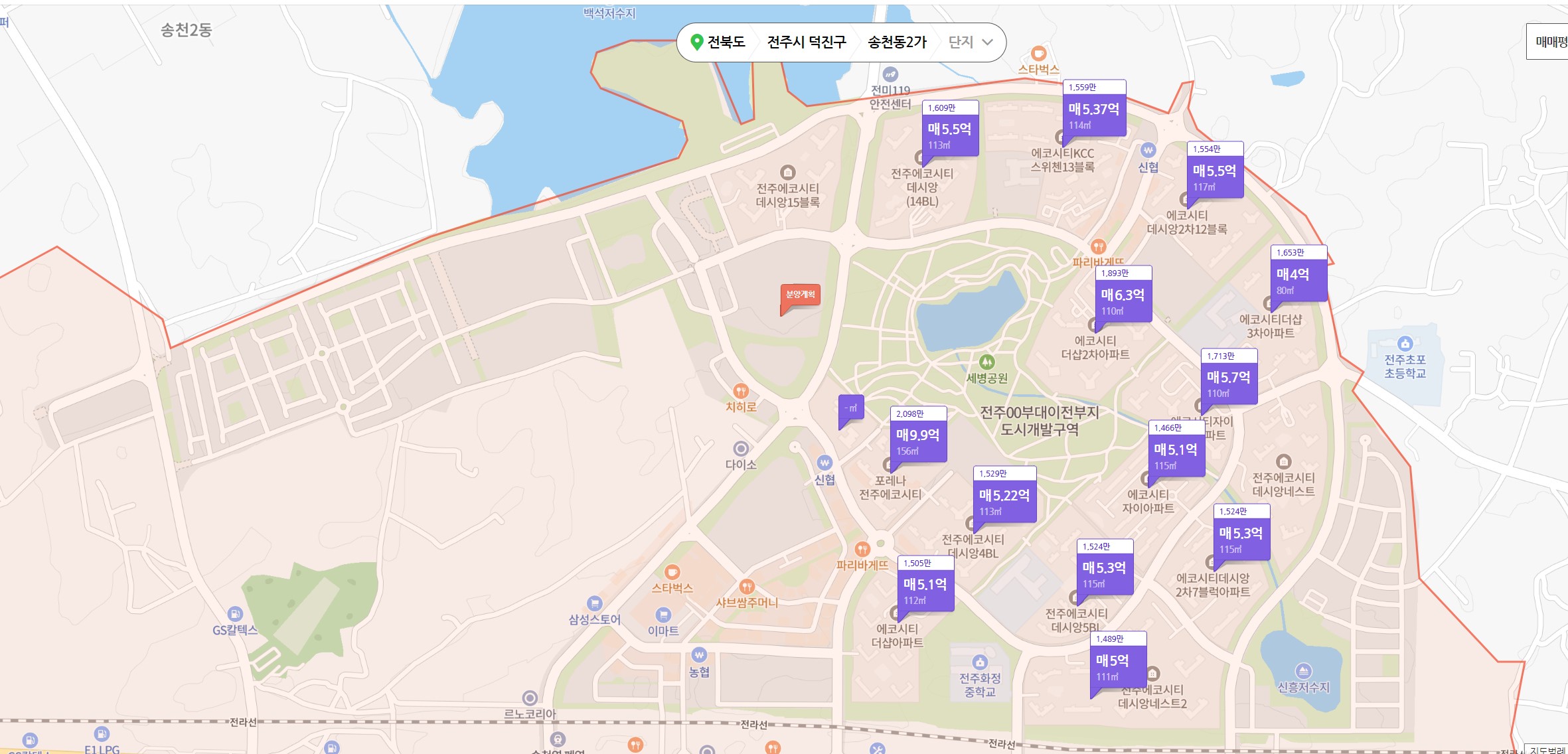 전주 에코시티 더샵 4차 모델하우스, 분양가, 평면도, 16블록 분양