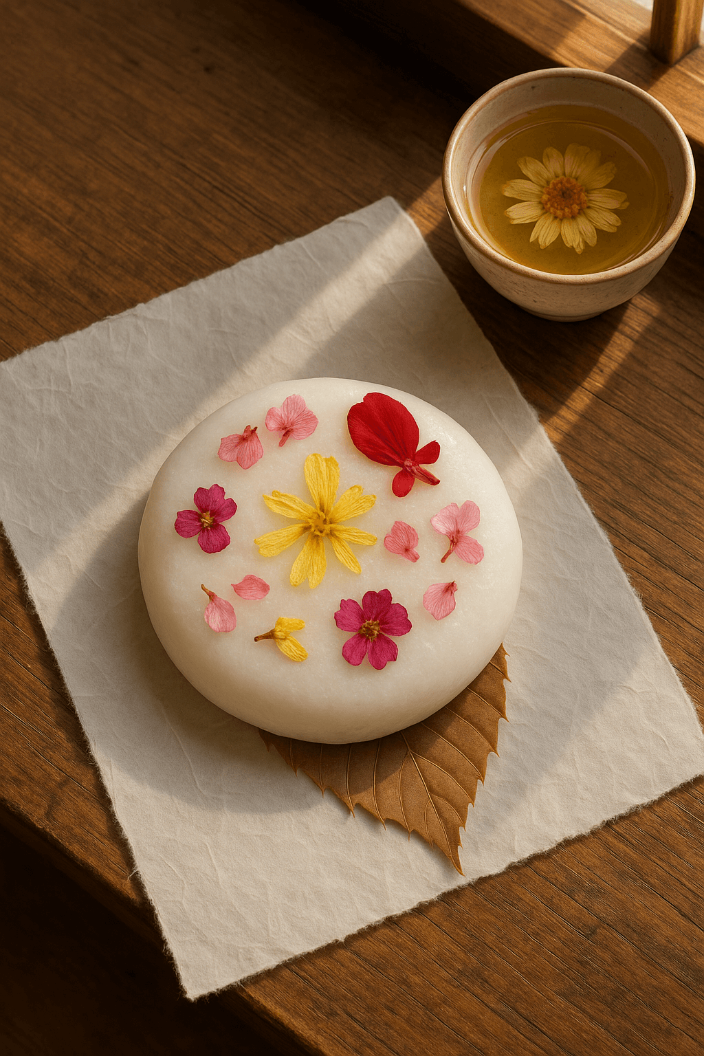 제주 애월에서만 먹던 마른꽃차 찰떡