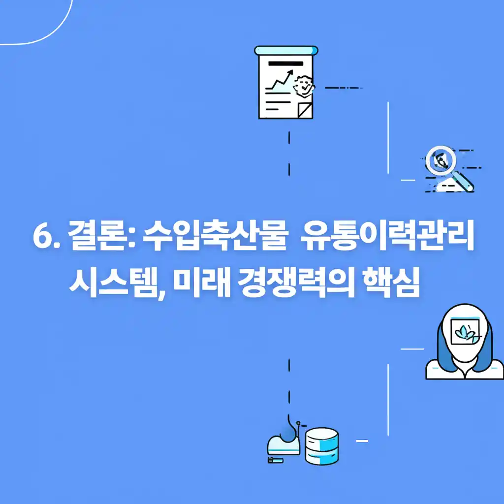 수입축산물 유통이력관리 시스템으로 투명한 유통과 미래 경쟁력 강화 시각화.