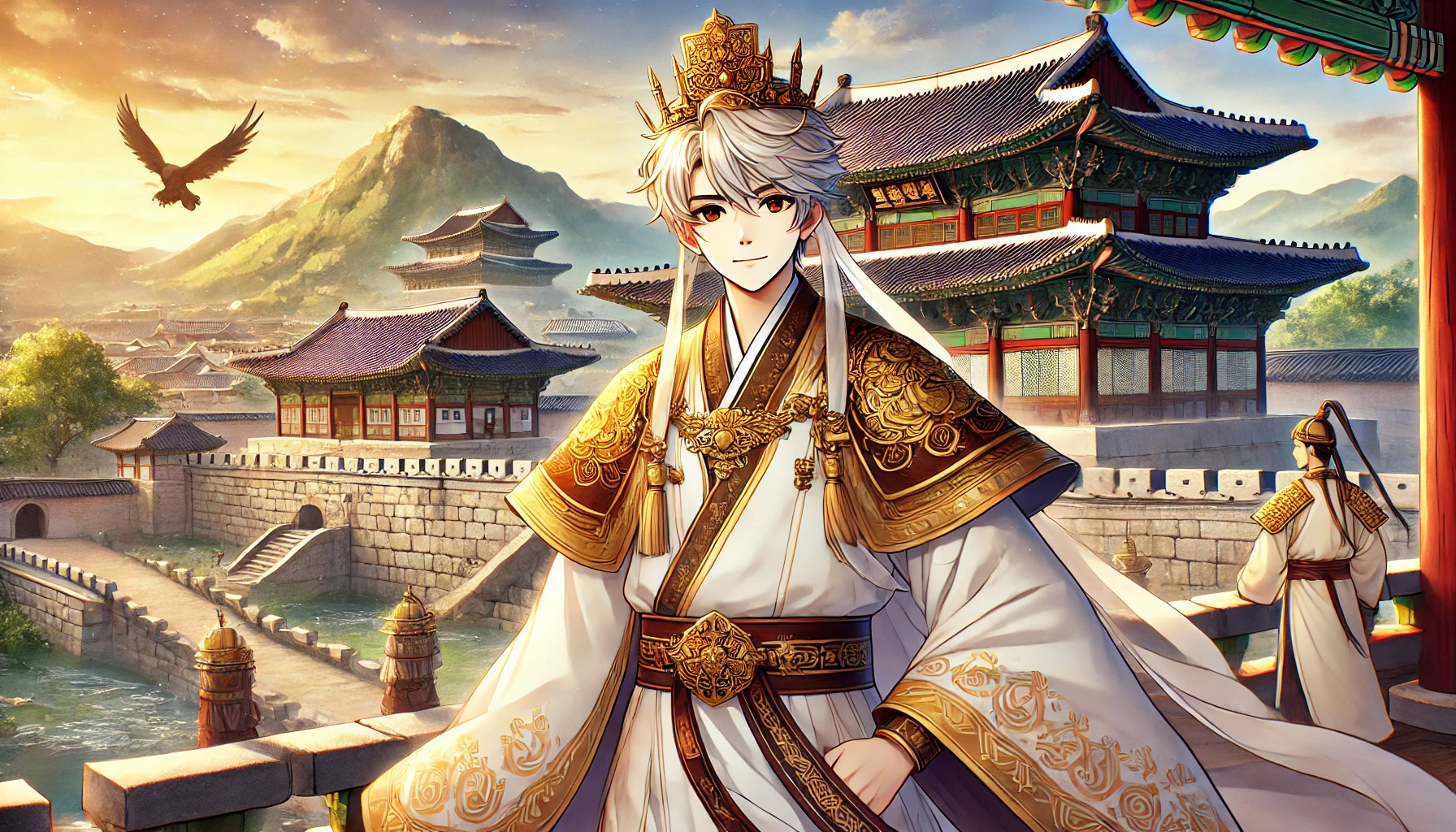 위례성과 온조왕의 애니스타일 이미지