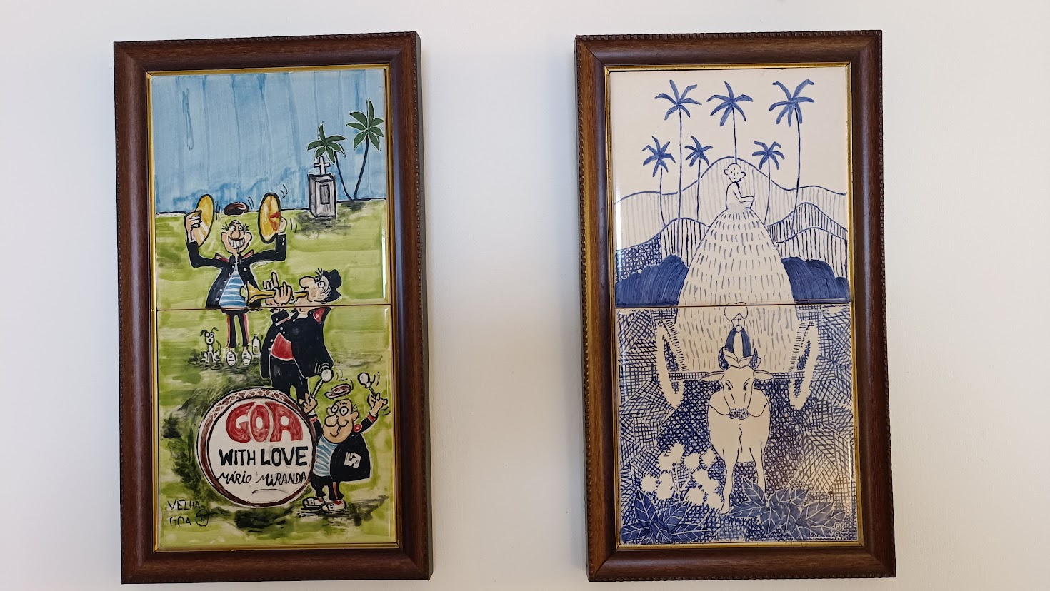 우리집에 신발장 위에 걸려 있는 그 타일입니다. 고아에서 사온겁니다.