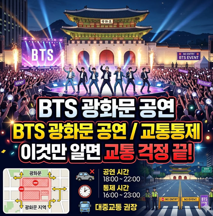 bts 광화문 공연 교통통제