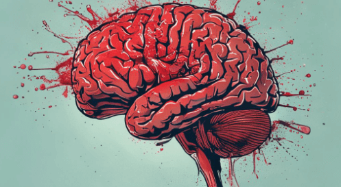 출혈이 있는 뇌 그림
