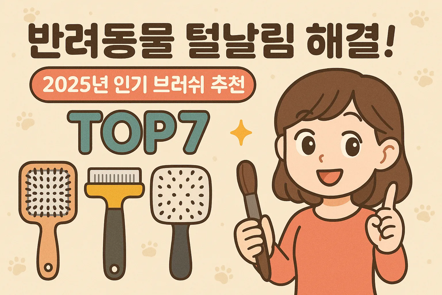 반려동물 털날림 해결! 2025년 인기 브러쉬 추천 TOP7