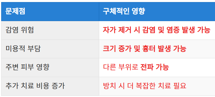 방치 시 생길 수 있는 문제