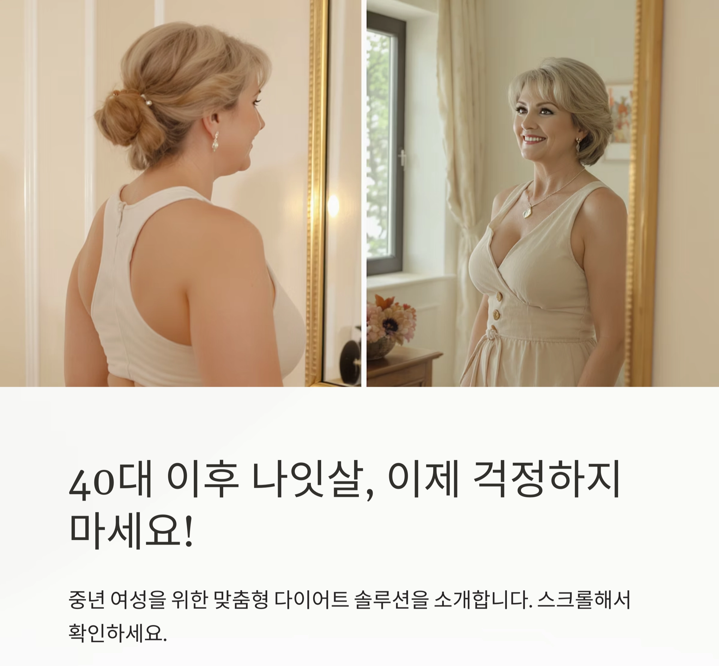 40대 이후 체형 변화, 중년 여성 다이어트 전략 총정리