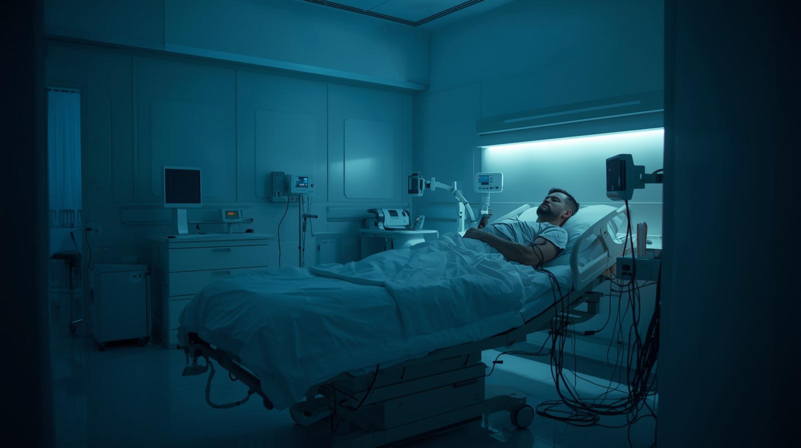 수면다원검사(Polysomnography) 장면